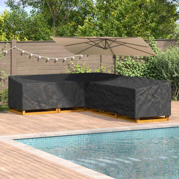 vidaXL Housse pour meubles Noir 330 x 255 x 80 cm Tissu Oxford 600D