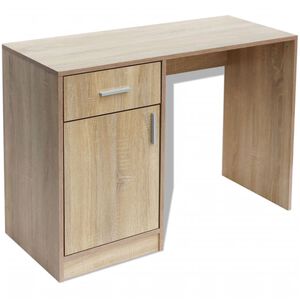 vidaXL Bureau avec tiroir et placard Ch&ecirc;ne 100x40x73 cm
