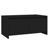 vidaXL Table basse noir 90x50x41,5 cm bois d'ing&eacute;nierie