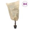vidaXL Housses de protection pour plantes avec cordon de serrage 4 pcs
