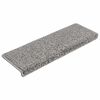 vidaXL Tapis d'escalier 10 pi&egrave;ces 65 x 21 x 4 cm Gris Bord rectangulaire