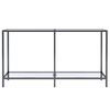 vidaXL Table console Transparent 140x35x75,5 cm Verre tremp&eacute;