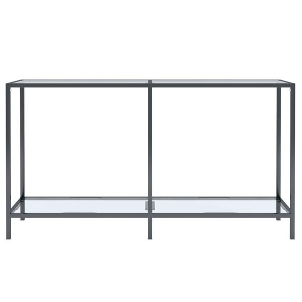 vidaXL Table console Transparent 140x35x75,5 cm Verre tremp&eacute;