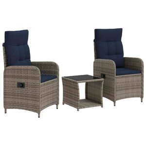 vidaXL Ensemble de salon de jardin 3 pc