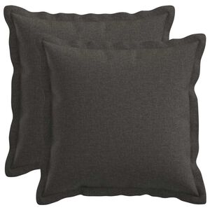 vidaXL Coussin HOUTEN 2 pi&egrave;ces Gris fonc&eacute; Lin synth&eacute;tique