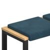 vidaXL Coussin de banc 4 pc Velours Bleu Profondeur 35 cm