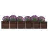 vidaXL Lit sur&eacute;lev&eacute; de jardin Acier galvanis&eacute; 480x80x77 cm Marron
