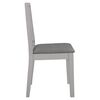 vidaXL Chaises à manger avec coussins lot de 2 gris bois solide