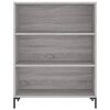 vidaXL Buffet haut Sonoma gris 69,5x34x180 cm Bois d'ing&eacute;nierie