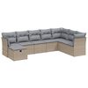 vidaXL Salon de jardin avec coussins 8pcs m&eacute;lange beige r&eacute;sine tress&eacute;e