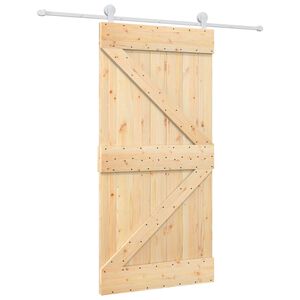 vidaXL Porte coulissante Naturel et Blanc 100 x 210 cm