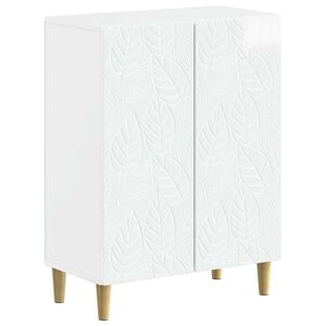 vidaXL Meuble de Rangement de Salle de Bain DELFT Blanc brillant