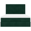 vidaXL Cadre de lit ottoman avec matelas vert fonc&eacute; 140x190 cm velours