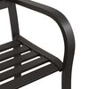 vidaXL Banc double de jardin 246 cm Noir Acier