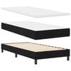 vidaXL Lit &agrave; ressorts avec matelas Noir 100 x 200 cm tissu