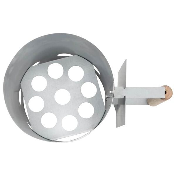 vidaXL D&eacute;marreur de chemin&eacute;e de grill au charbon Acier galvanis&eacute;