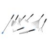 HI Ensemble d'outils de jardin 8 pcs Argent&eacute; M&eacute;tal