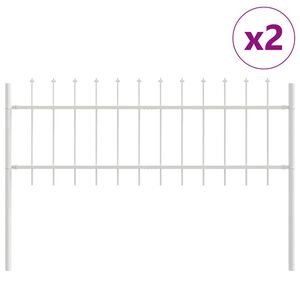 vidaXL Cl&ocirc;ture de jardin WOERDEN 2 pc 3,4 x 0,6 m Blanc