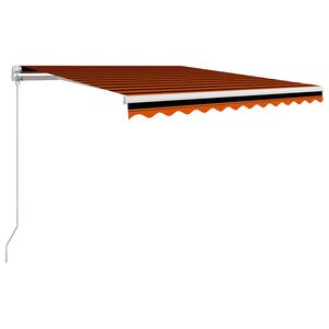 vidaXL Auvent manuel r&eacute;tractable 350x250 cm Orange et marron