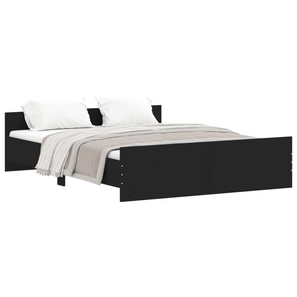 vidaXL Cadre de lit sans matelas noir 160x200 cm