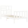 vidaXL Cadre de lit sans matelas blanc bois de pin massif