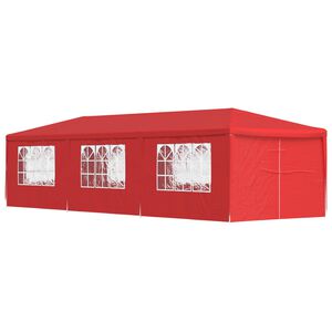vidaXL Tente de f&ecirc;te 900 x 300 x 255 cm Rouge PE et acier