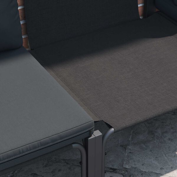 vidaXL Ensemble de canap&eacute; de jardin avec coussin Anthracite Acier