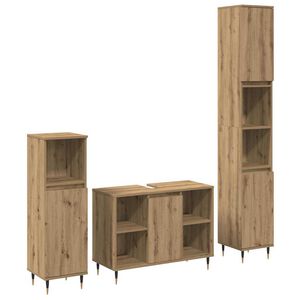 vidaXL Ensemble de mobilier de salle de bain 3 pc Ch&ecirc;ne artisanal