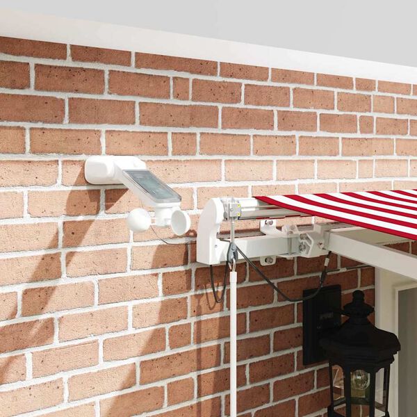 vidaXL Auvent R&eacute;tractable Rouge et Blanc 500 &times; 350 cm