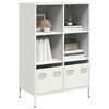 vidaXL Buffet haut blanc 68x39x103,5 cm acier