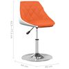 vidaXL Chaises &agrave; manger pivotantes lot de 2 orange et blanc similicuir
