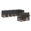 vidaXL Ensemble de canap&eacute; de jardin 8 pc 8 place Gris polyrotin