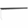 vidaXL Auvent r&eacute;tractable anthracite 5x3 m tissu et aluminium