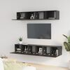 vidaXL Ensemble de meubles TV 5 pcs Noir Bois d'ing&eacute;nierie