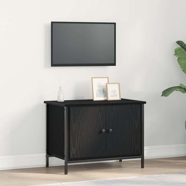 vidaXL Meuble TV Ch&ecirc;ne noir 60 x 35 x 45 cm Bois d'ing&eacute;nierie
