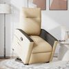 vidaXL Fauteuil inclinable Cr&egrave;me Tissu