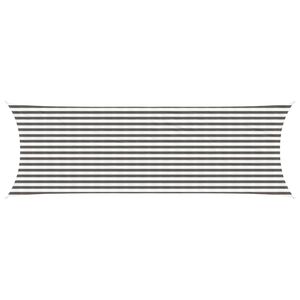vidaXL Voile d'ombre Gris clair et blanc 2 x 6 m HDPE