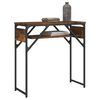 vidaXL Table console avec &eacute;tag&egrave;re ch&ecirc;ne fum&eacute; 75x30x75 cm