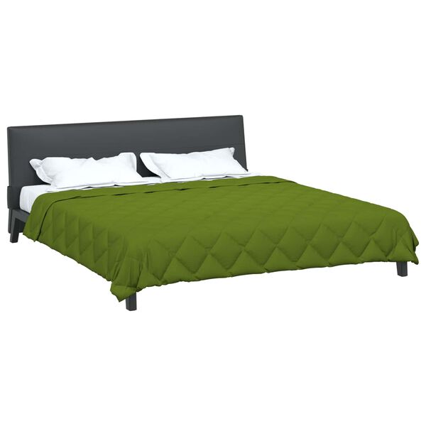 vidaXL Duvet complet toute l'ann&eacute;e Vert 240 x 260 cm Microfibre