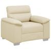 vidaXL Fauteuil canap&eacute; cr&egrave;me 100x81x84 cm en similicuir