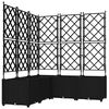 vidaXL Cache-pot de jardin 5 pcs Noir 120 x 120 x 143 cm Acier