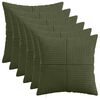 vidaXL Housse de coussin 6 pcs ALMELO Vert 35 x 35 cm velours c&ocirc;tel&eacute;