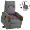 vidaXL Fauteuil de massage inclinable Gris foncé Tissu