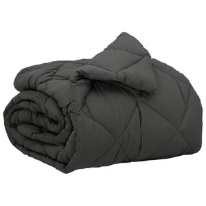 vidaXL Duvet complet toute l'ann&eacute;e Anthracite 135 x 200 cm Microfibre