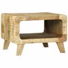 vidaXL Table basse Marron 50 x 50 x 35 cm Bois de manguier brut massif
