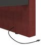 vidaXL Lit avec &eacute;clairage USB Rouge bordeaux Tissu 90x200 cm