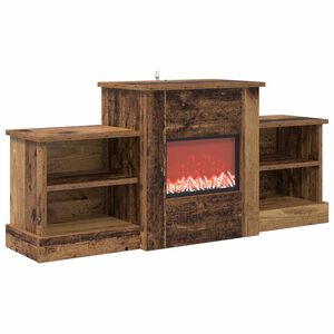 vidaXL Chemin&eacute;e &eacute;lectrique Bois ancien 110 x 30 x 50 cm