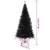 vidaXL Sapin de No&euml;l avec 300 LED avec support Noir 180 cm PVC