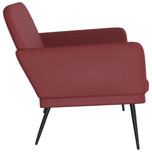 vidaXL Banc Rouge bordeaux 107x80x81 cm Similicuir