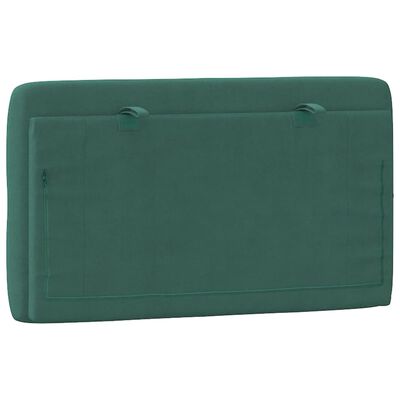 vidaXL Coussin de tête de lit vert foncé 80 cm velours